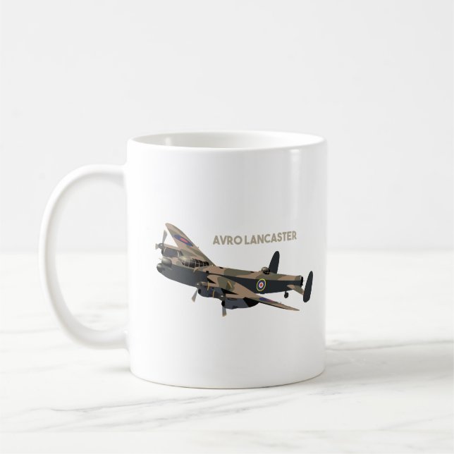 Lancaster British WW2 Aeroplane Coffee Mug (Left)