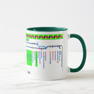 Lancaster Canal Route Map Mug