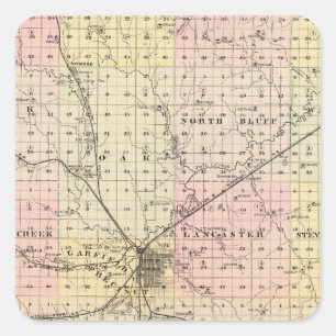 Lancaster County, Nebraska Square Sticker
