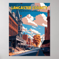 Lancaster County Pennsylvania USA vintage travel 