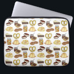 Lancaster, PA Pennsylvania Dutch Amish Foods Laptop Sleeve<br><div class="desc">Illustration features classic Amish and Pennsylvania Dutch food favourites including: whoopie pies, chicken pot pie, soft pretzels, gingersnap cookies, chow chow relish, apple butter, shoo fly pie, and apple dumplings. Great for your favourite foodie, or any fan of PA Dutch cuisine! This Amish food design is also available on other...</div>