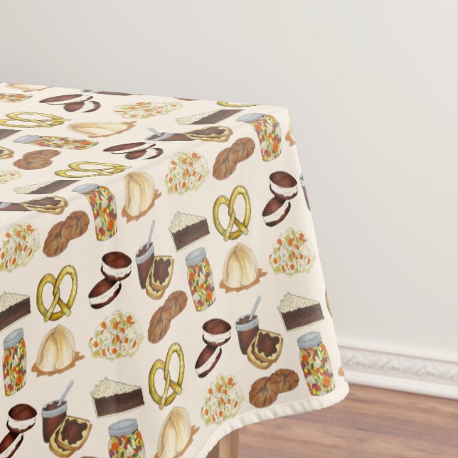 Lancaster, PA Pennsylvania Dutch Amish Foods Tablecloth (In Situ)