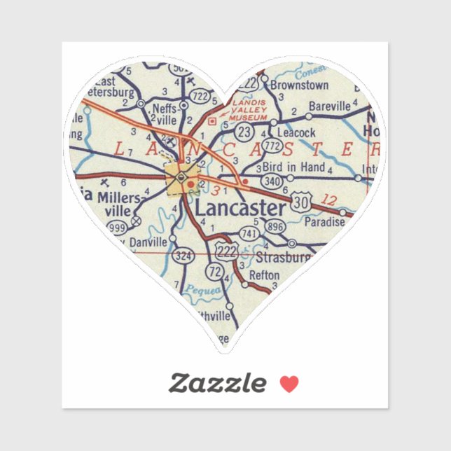 Lancaster PA Vintage Map (Sheet)