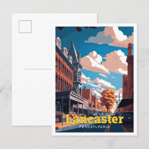 Lancaster Pennsylvania Travel Art Vintage Postcard