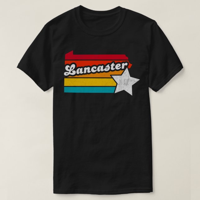 Lancaster Pennsylvania Vintage Distressed Souvenir T-Shirt (Design Front)