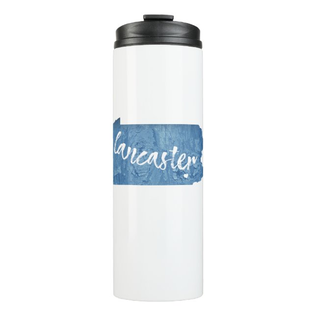 Lancaster Pennsylvania Wood Grain Thermal Tumbler (Front)