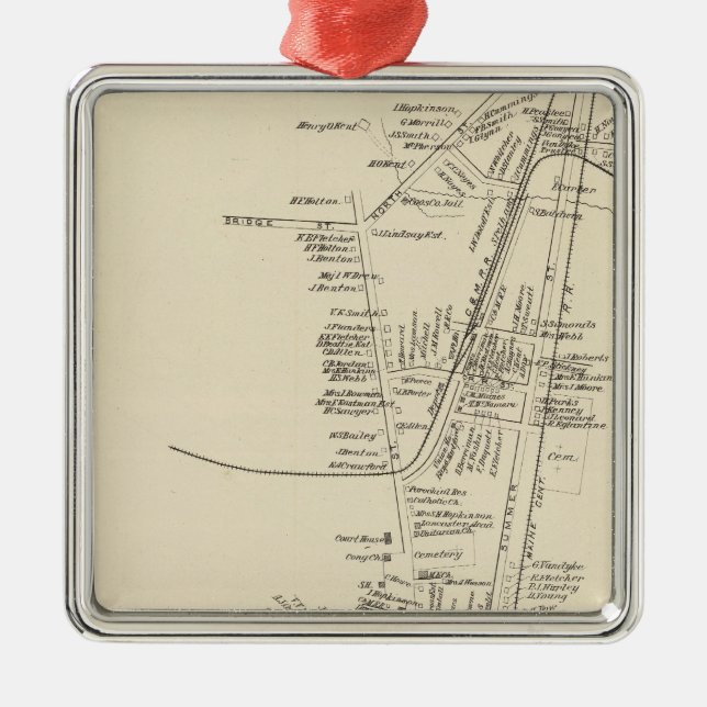 Lancaster, town of Lancaster Metal Tree Decoration (Front)