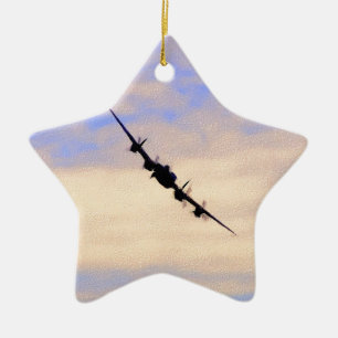 Lancaster World War 2 British Bomber Ceramic Tree Decoration