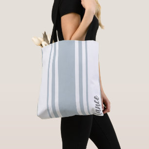 Lance Minimalist Stripes Monogram Tote Bag