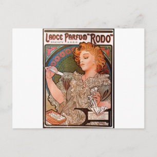 Lance parfum Rodo by Alphonse Mucha Postcard