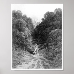 Lancelot approaches the Castle at Astolat Poster