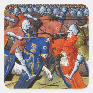 Lancelot of the Lake in the Tournament of Camelot  Square Sticker