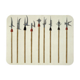 Lances, spears, halberds and partisanes, plate fro magnet