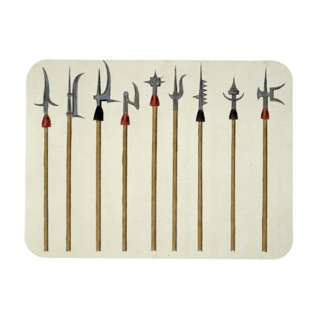 Lances, spears, halberds and partisanes, plate fro magnet (Horizontal)