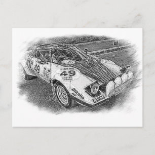 Lancia Stratus Sketch Postcard