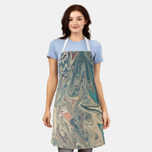 Land And Rivers Painting   Best colourful abstract Apron
