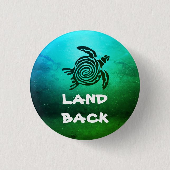 Land Back 3 Cm Round Badge (Front)
