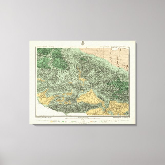 Land Classification Map of California Canvas Print (Front)