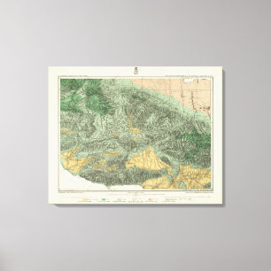 Land Classification Map of California Canvas Print