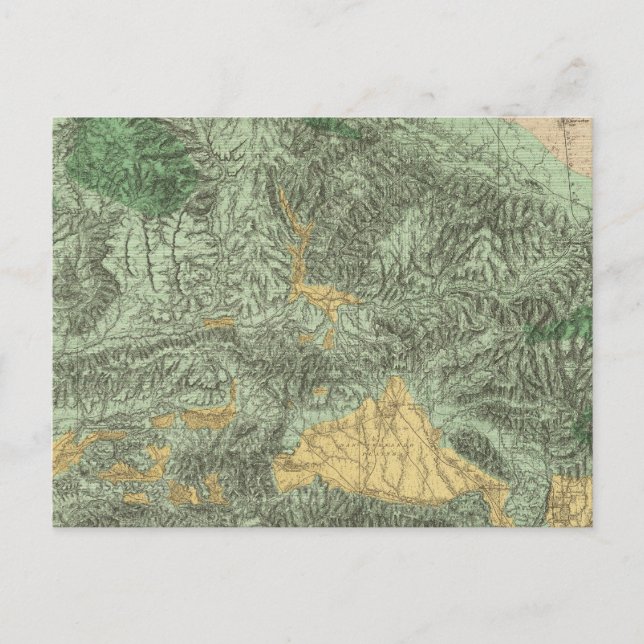 Land Classification Map of California Postcard (Front)