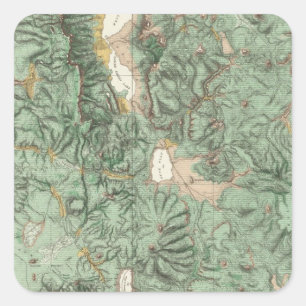 Land Classification Map of Nevada Square Sticker