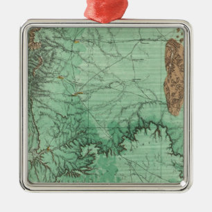 Land Classification Map of New Mexico Metal Tree Decoration