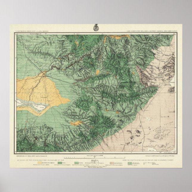 Land Classification Map of Southern California Poster (Front)