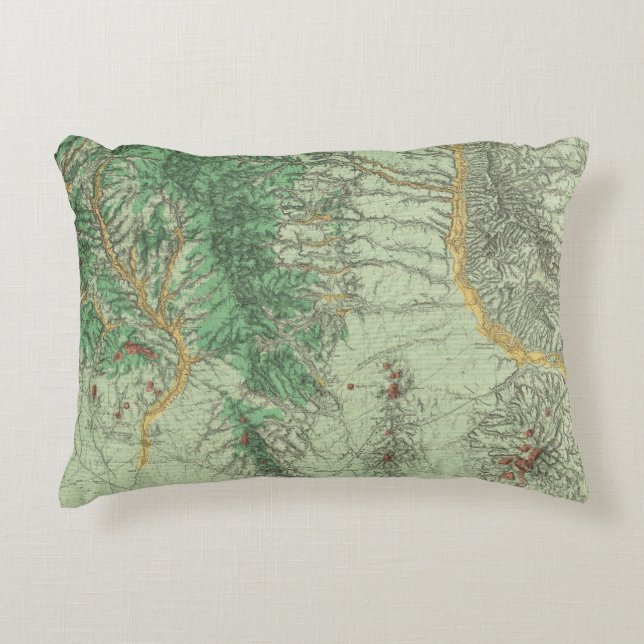 Land Classification Map of Southwestern New Mexico Decorative Cushion (Front)