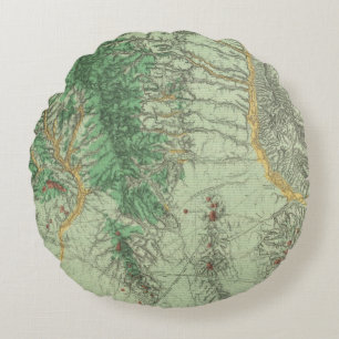 Land Classification Map of Southwestern New Mexico Round Cushion