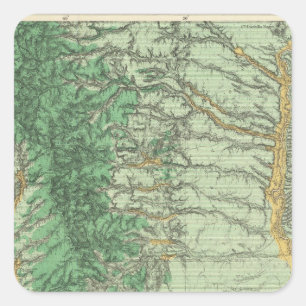 Land Classification Map of Southwestern New Mexico Square Sticker