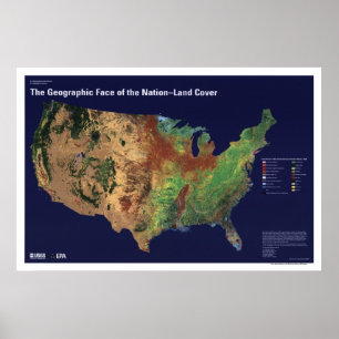 Land Cover In USA Map 1992 Poster
