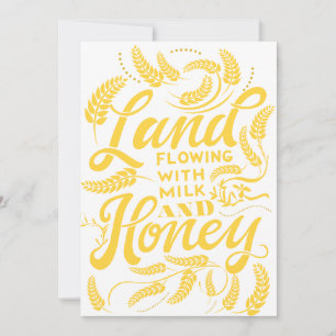 Land Flowing with Milk & Honey Thank You Card