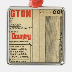 Land grant Washington and Oregon Metal Tree Decoration