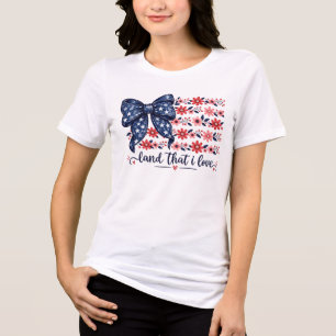 Land I Love Fourth July T-Shirt Tri-Blend Shirt