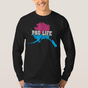 Land Map Us State Alaska Abortion Flag Choose Pro T-Shirt