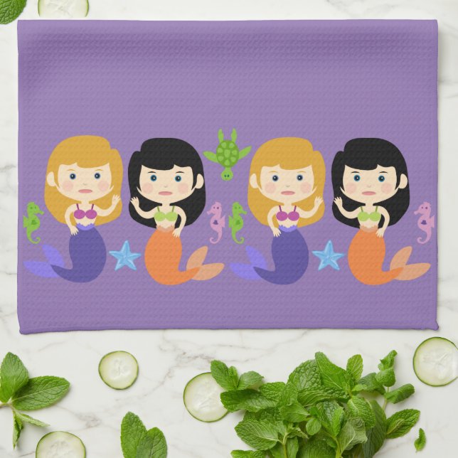 Land-o-Mermaids Tea Towel (Folded)