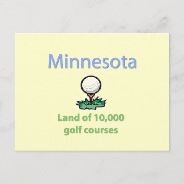 Land of 10,000 Golf Courses Postcard (Front)