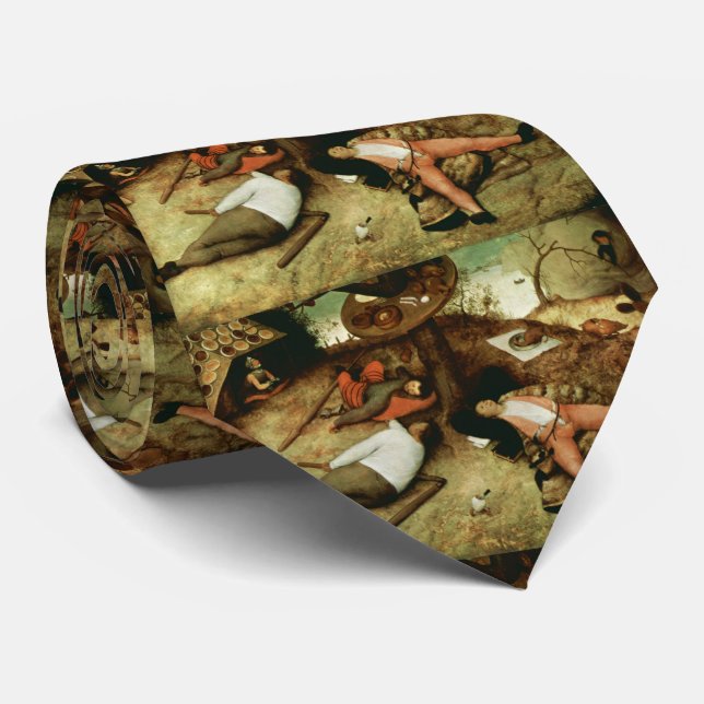 Land of Cockaigne by Pieter Bruegel the Elder Tie (Rolled)