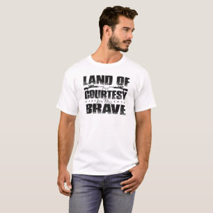 land of free courtesy for the brave Veterans Day T-Shirt