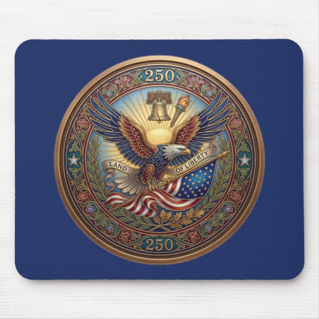 "Land of Liberty Eagle 250" Mouse Pad (Front)
