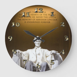 Land of Lincoln Large Clock