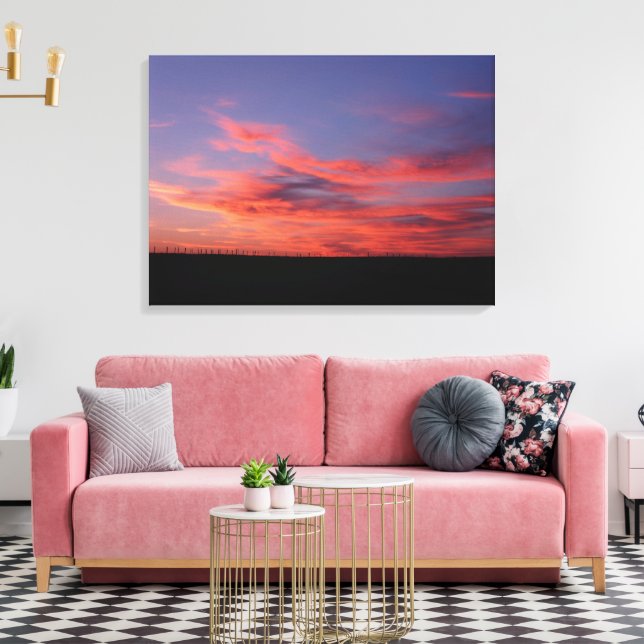 Land of Living Sky Stretch Canvas Print (Insitu(LivingRoom))