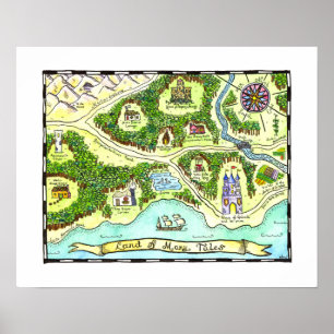 Land of Many Tales Map Poster