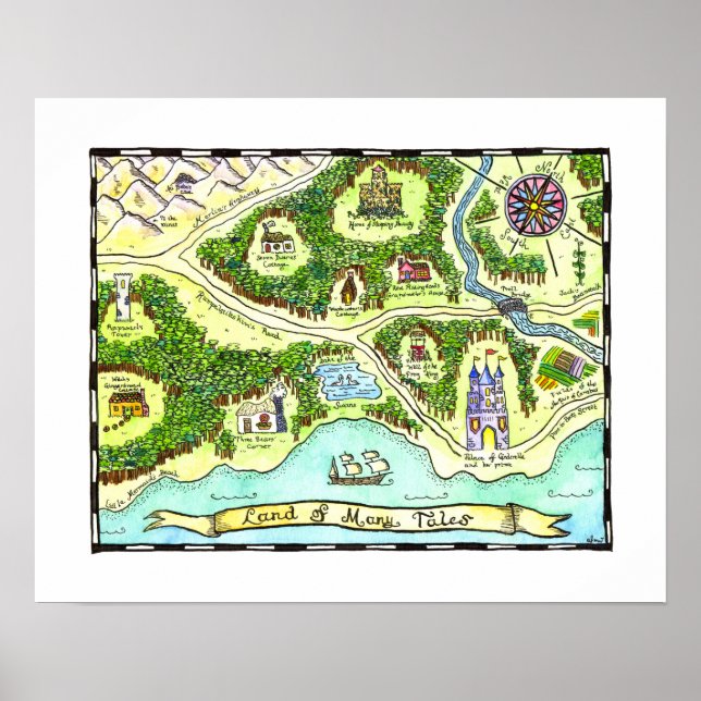 Land of Many Tales Map Poster (Front)