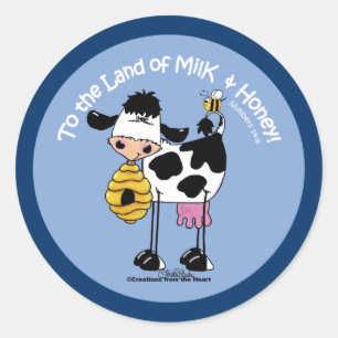 Land of Milk & Honey Classic Round Sticker