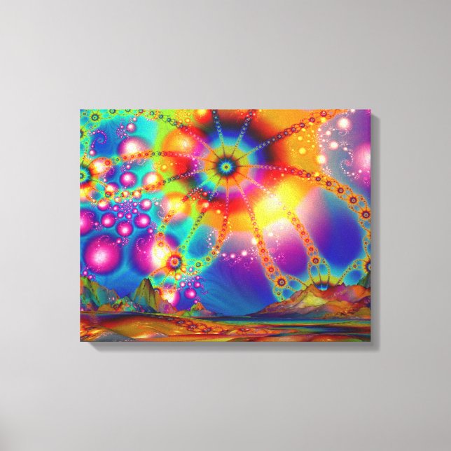 Land of psychedelic illuminations canvas print (Front)