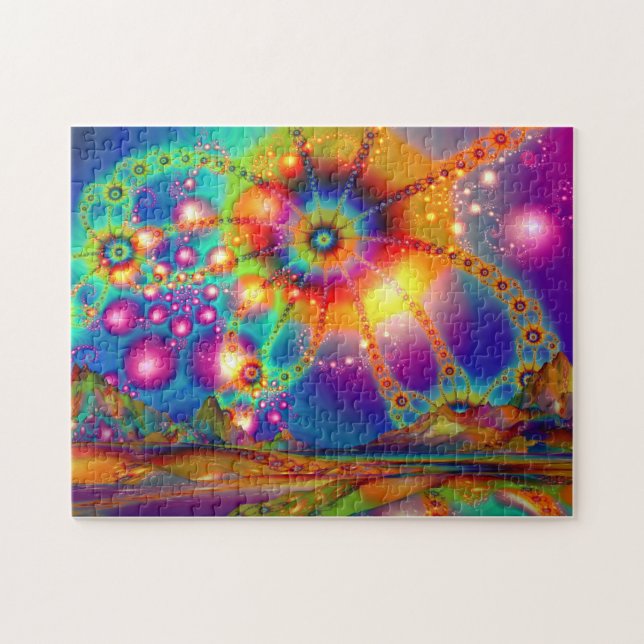 Land of psychedelic illuminations jigsaw puzzle (Horizontal)