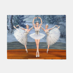 Land of Snow Nutcracker Dancing Ballerinas Doormat