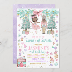 Land of Sweets Sugar Plum Fairy Nutcracker Invitat Invitation