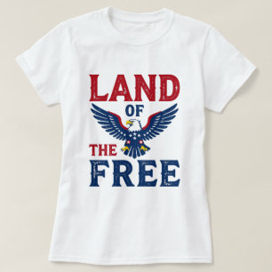 Land of the Free – Bald Eagle Patriotic T-Shirt